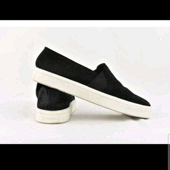 Vince Womens Black Suede Warren Sneaker 8 - Picture 1 of 12